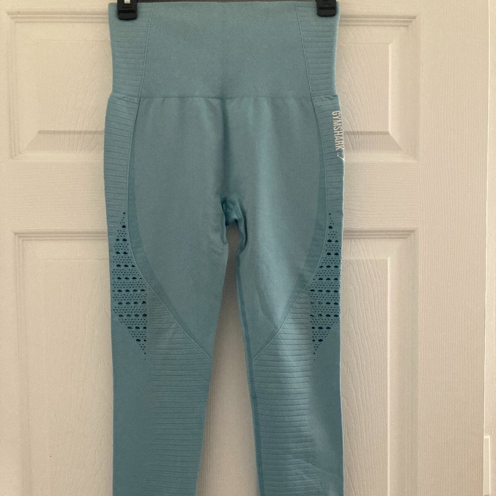 Gymshark Energy Seamless Leggings Sky Blue | Small